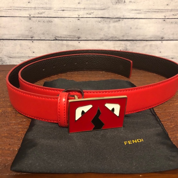 red fendi monster belt